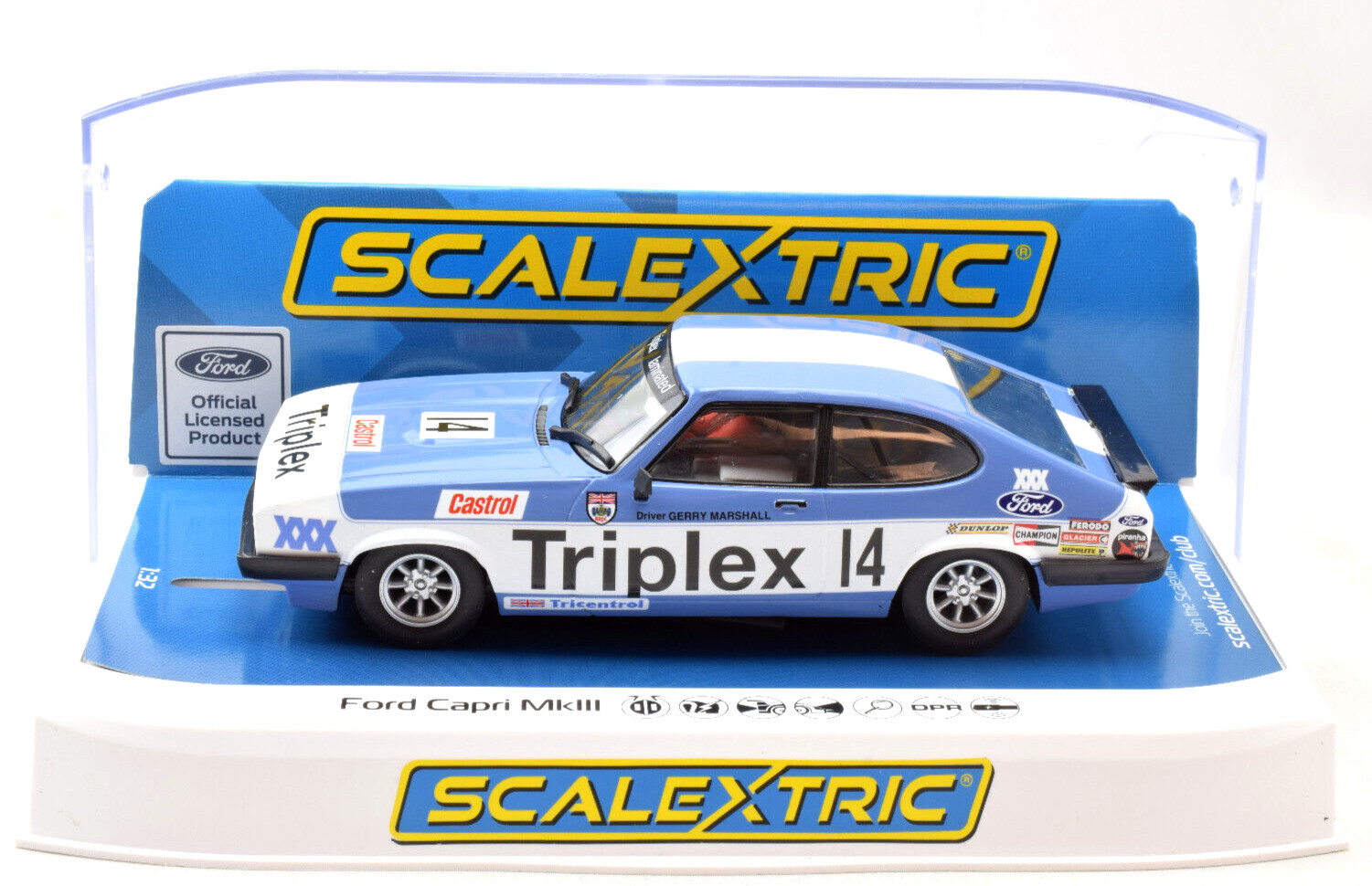 Масштабный электрический триплекс Ford Capri MKIII DPR с фарами в масштабе 132 для игровых автоматов C4544 10390₽