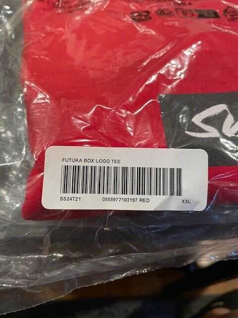 SS24 Supreme Futura Red Box Logo Tee T shirt White Size XXL SS24 Supreme Futura Red Box Logo Tee T shirt White Size XXL