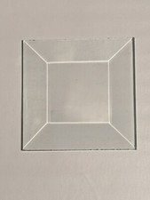 Square Shaped Clear Glass Bevel. 2" X 2".