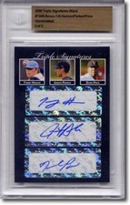 Tommy Hanson * Jarrod Parker DAVID PRICE Autograph Rookie Auto BGS #/5