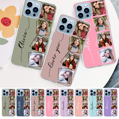 Personalised Phone Case Collage Photo Soft Cover For iPhone 15 Pro Max 14 13 12