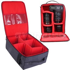 DSLR Camera Insert Partitions Flexible Folding Padded Case Tote Bag For Backpack
