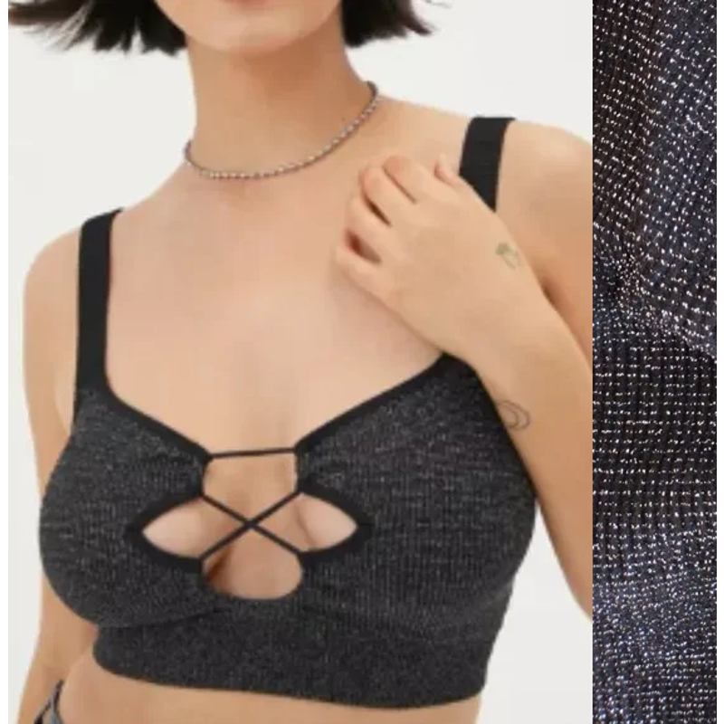 sparkly bralette top