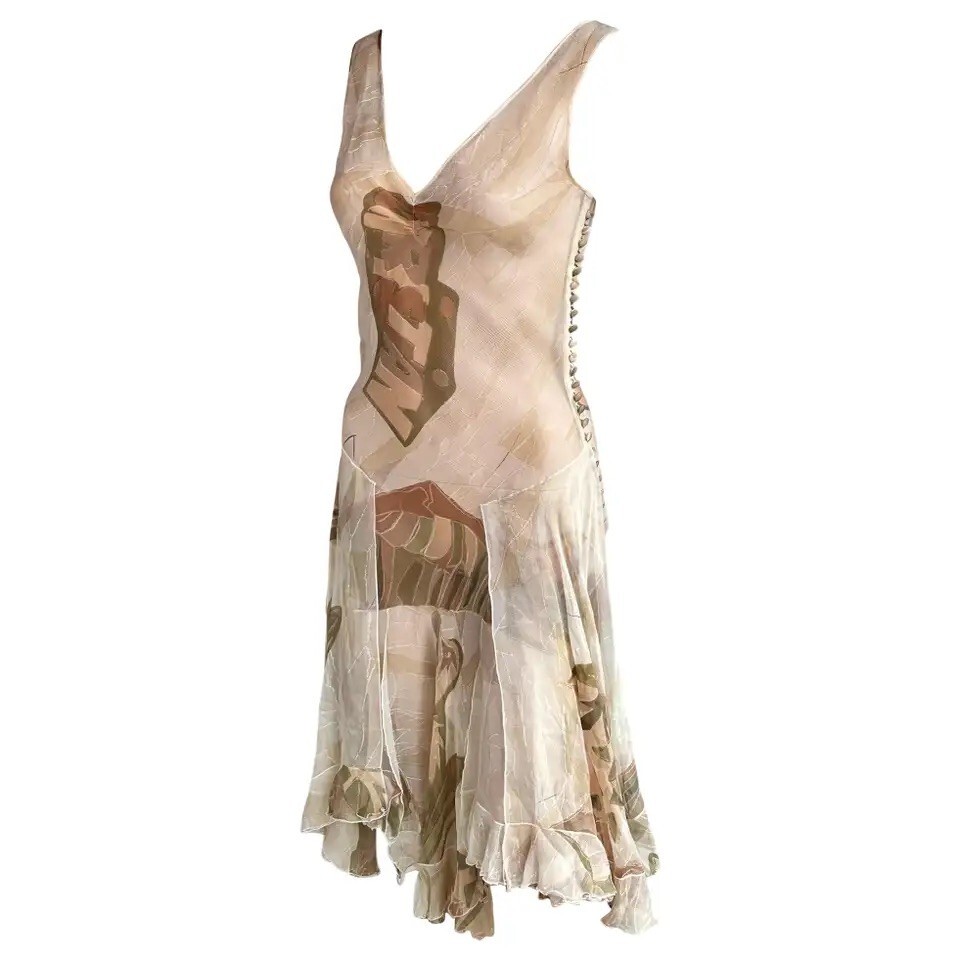 トップス 2002ss Christian Dior by John Galliano 2002 Dior by Galliano Tank | XS-S - Lucky Vintage