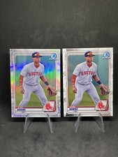 Jeter Downs 2 Card Lot 2020 Bowman Chrome BD-5. Refractor SP, Base Red Sox 