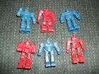 VINTAGE (6) Transformers Decoys KO Pencil Toppers Robots 1980's Knock Off 2"