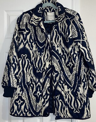 Bagatelle  Jacket NWT Size M Black/Blue And Cream Design
