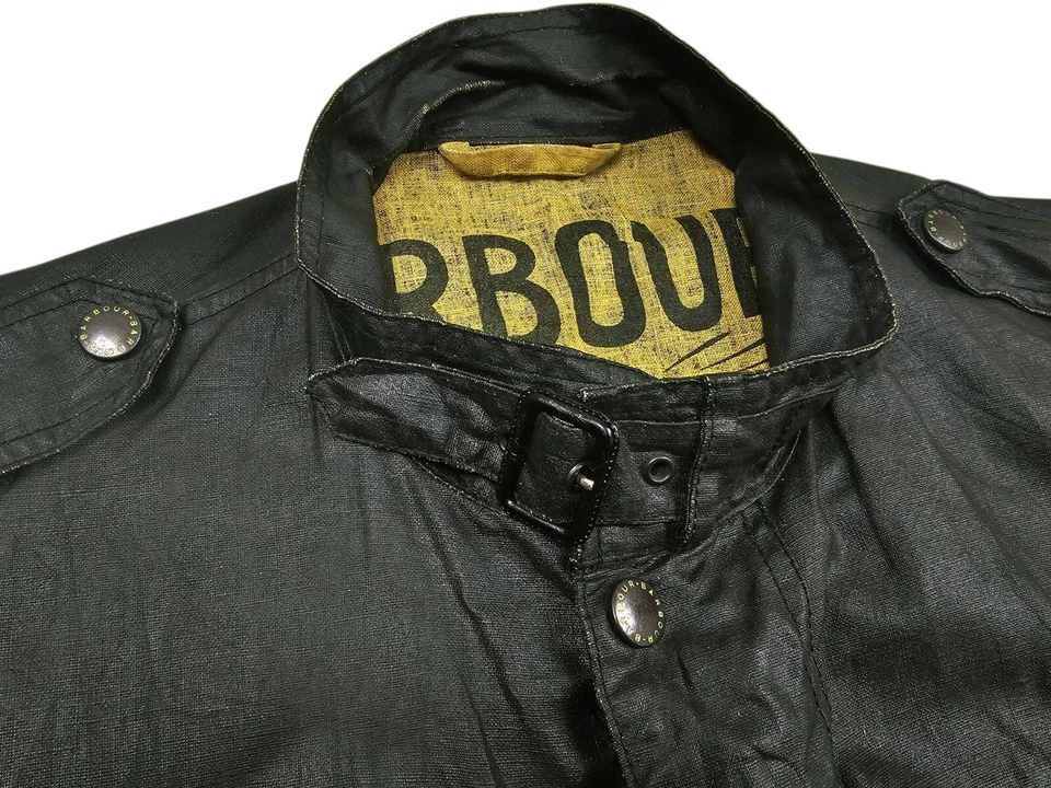 HOT Men BARBOUR T538 DURALINEN BOMBER BEACON SOUTH SHIELD BLACK COATED Jacket XL - Image 4 of 4