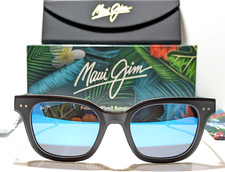 NEW Maui Jim Shore Break Black Grey Polarized Blue Hawaii Sunglasses MJ822-02MG