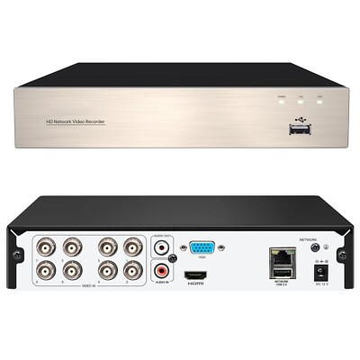   8CH HD DVR Rekorder mit KI-Erkennung   NEU   Ohne Festplatte   1080P H.265+