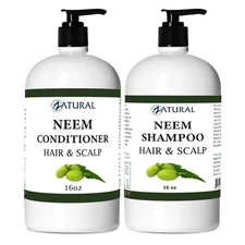 Neem Scalp Shampoo (16oz Shampoo & Conditioner Kit)