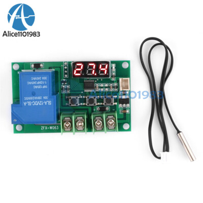 W1209 DC12V LED Digital Thermostat Temperature Control Module 30A Relay output