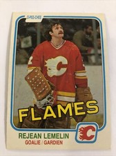 1981-82 O-Pee-Chee #44 ROOKIE REJEAN LEMELIN CALGARY FLAMES 