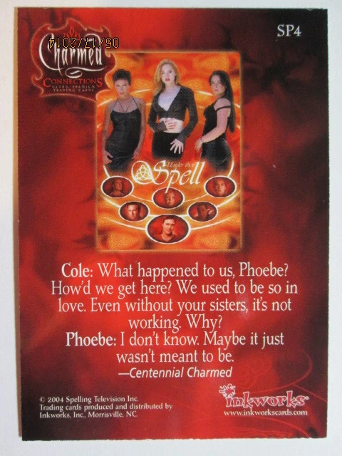2004 CHARMED CONNECTIONS - CHASE CARD - UNDER THEIR SPELL FOIL PUZZLE CARD SP4 - Image 2 of 2