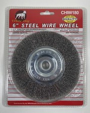 STEEL WIRE 6” WHEEL FOR BENCH GRINDER 1/2" BORE 4500 RPM