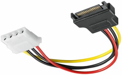 SATA Molex Stromadapter Kabel S-ATA Strom Stecker -> Molex Buchse 4 PIN 0,17 m