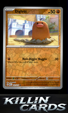 Reverse Holofoil Diglett 103/197 Pokemon Common SV03: Obsidian Flames Card LP