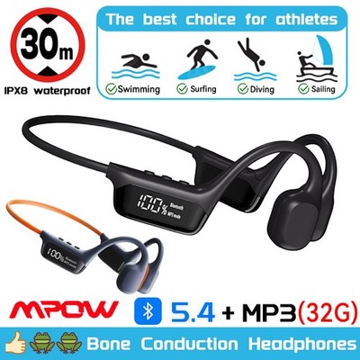 Mpow 32G Bone Conduction Wireles Earphone Headset Sport Swim Bluetooth Headphone