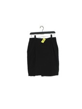 Mango Women's Midi Skirt UK 12 Black 100% Polyester Midi A-Line