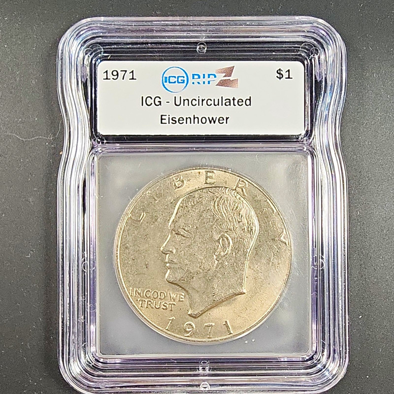 ICG Uncirculated 1971 Eisenhower $1 Business Strike Philadelphia KM#203