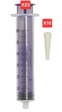 60cc ENFit Syringe X23 - Flattop W/Trans Connection X10 .