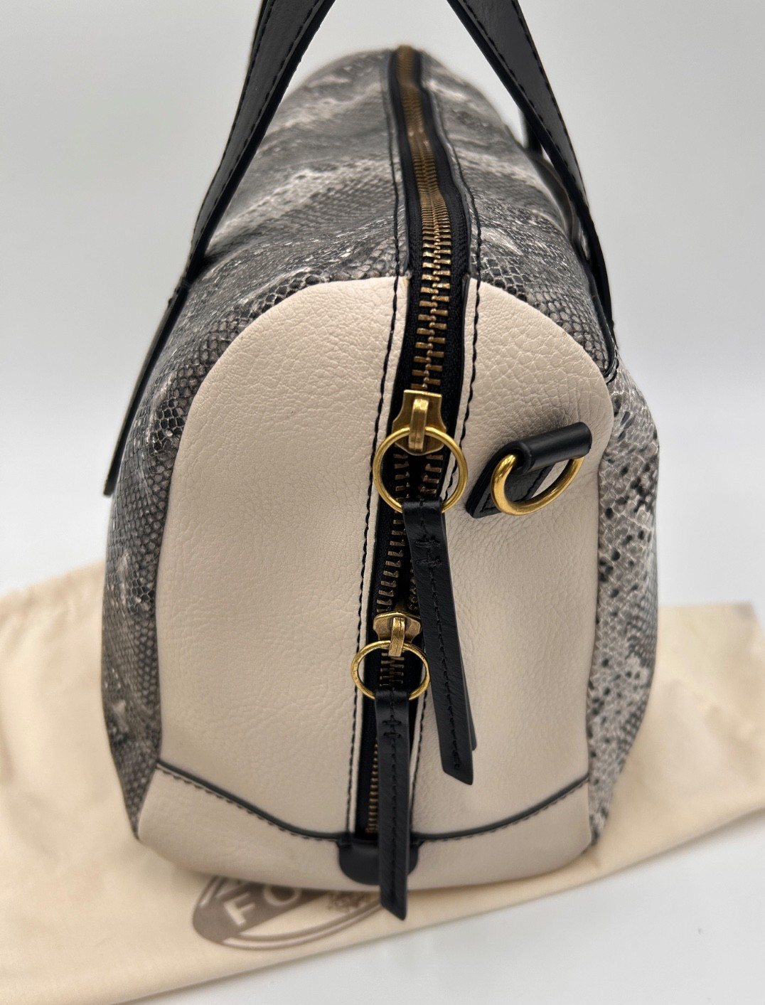 Fossil Sydney Satchel Python Embossed Crossbody W… - image 6