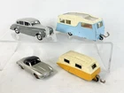 4 Dinky Vehicles 150, 188, 24H Mercedes, 190 Caravan Vintage