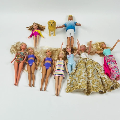 Barbie Dolls & Ken Variety Set 2000's Fashion Dolls and Includes a Dog