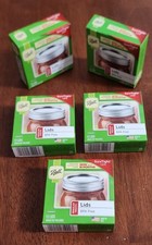 Ball Regular Mouth Sure Tight Mason Jar Canning Lids Lot Of 5 w 12 Lids Ea. NEW
