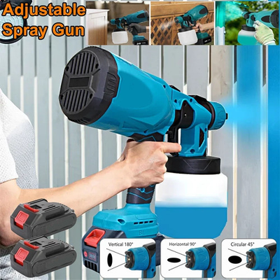 #ad #ad With 2 Batteries High Pressure Cordless Paint Sprayer Electric HVLP Spray Gun $37.99