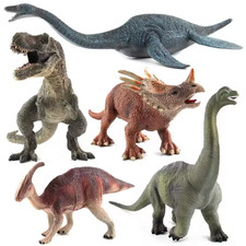 Plastic Dinosaur Animal Model Figures Brachiosaurus Plesiosaur Kids Gift