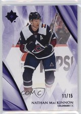 2023-24 Upper Deck Ultimate Collection Purple 11/15 Nathan MacKinnon #67 00d2