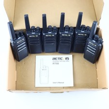  Lot of 6 Retevis RT68H Two-Way FRS 16CH Radio Walkie Talkies