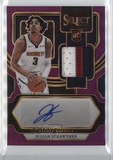 2023-24 Panini Select Purple Prizm 74/99 Julian Strawther Rookie Patch Auto RC