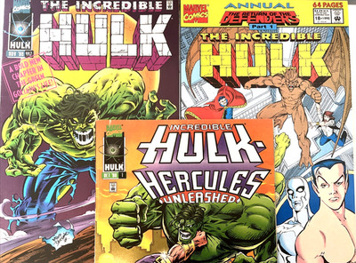 INCREDIBLE HULK. 447.  HULK & HERCULES 1 & HULK ANNUAL NUMBER 18. (3 ISSUE LOT)