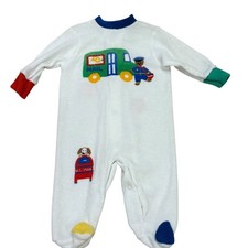 Vintage Gear Kids Postal Mail Carrier Themed Baby One Piece Footed Sleepe Size L