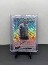 2021 Leaf Metal Draft - 1990 Leaf Autographs Oscar Colas #LA-OC1 Silver Mojo...