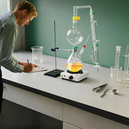 2000ml Essential Oil Steam Distillation Apparatus Kit Water Distiller Purifier - Picture 1 of 15