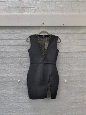 bella barnett dress Lu BELLA BARNETT FLORAL SEQUIN MESH Mini Slip DRESS Cocktail Party Size  Small