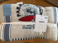 Pottery Barn Kids Chase Surf Quilt Full Queen Patchwork Colorful