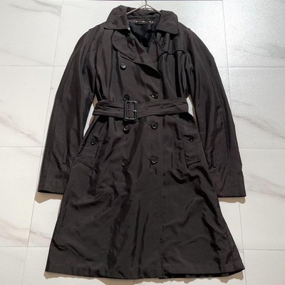 ジャケット・アウター GUCCI Belted trench coat nylon Black 38 GUCCI Belted Trench Coat Black Nylon Size 38 Length 88cm Women's