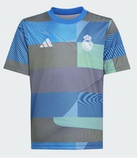 New adidas 2025-26 Real Madrid Youth Pre-Match Soccer Jersey JP4153 Youth L