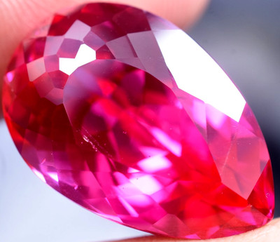 Extremely Rare & Natural 31.60 Ct SUNRISE RUBY  GGL Certified Loose Gemstone