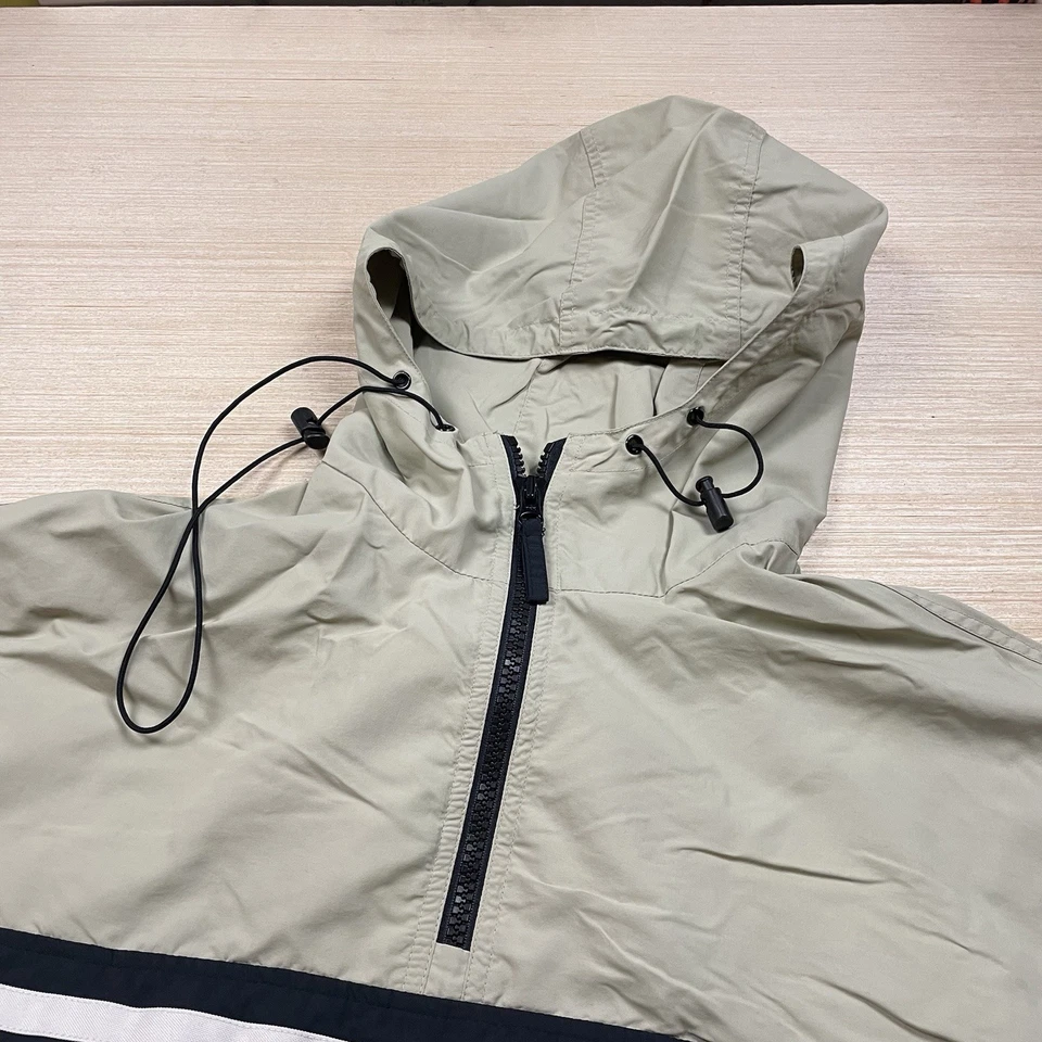 Vintage Old Navy Windbreaker Anorak Jacket y2k 90s Striped M Pullover 1/2 Zip - Image 2 of 4