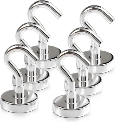 X-BET MAGNET Heavy Duty Magnetic Hooks Hanger Hold Neodymium Strong Magnet Set Hook Fridge UK