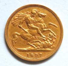 Great Britain. 1897 Half Sovereign..  aVF/gVF - Trace Lustre