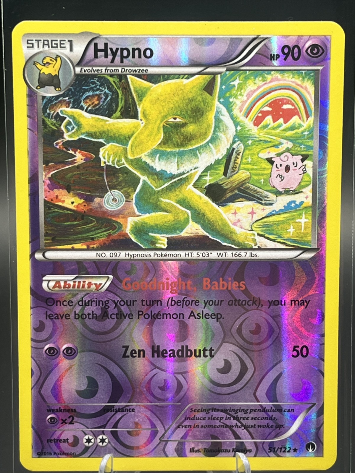 Hypno 51/122 Reverse Holo Rare Pokemon XY BREAKpoint LP