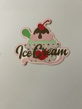 Ice Cream Scrapbook Title Handmade Paper Pieced Die Cut