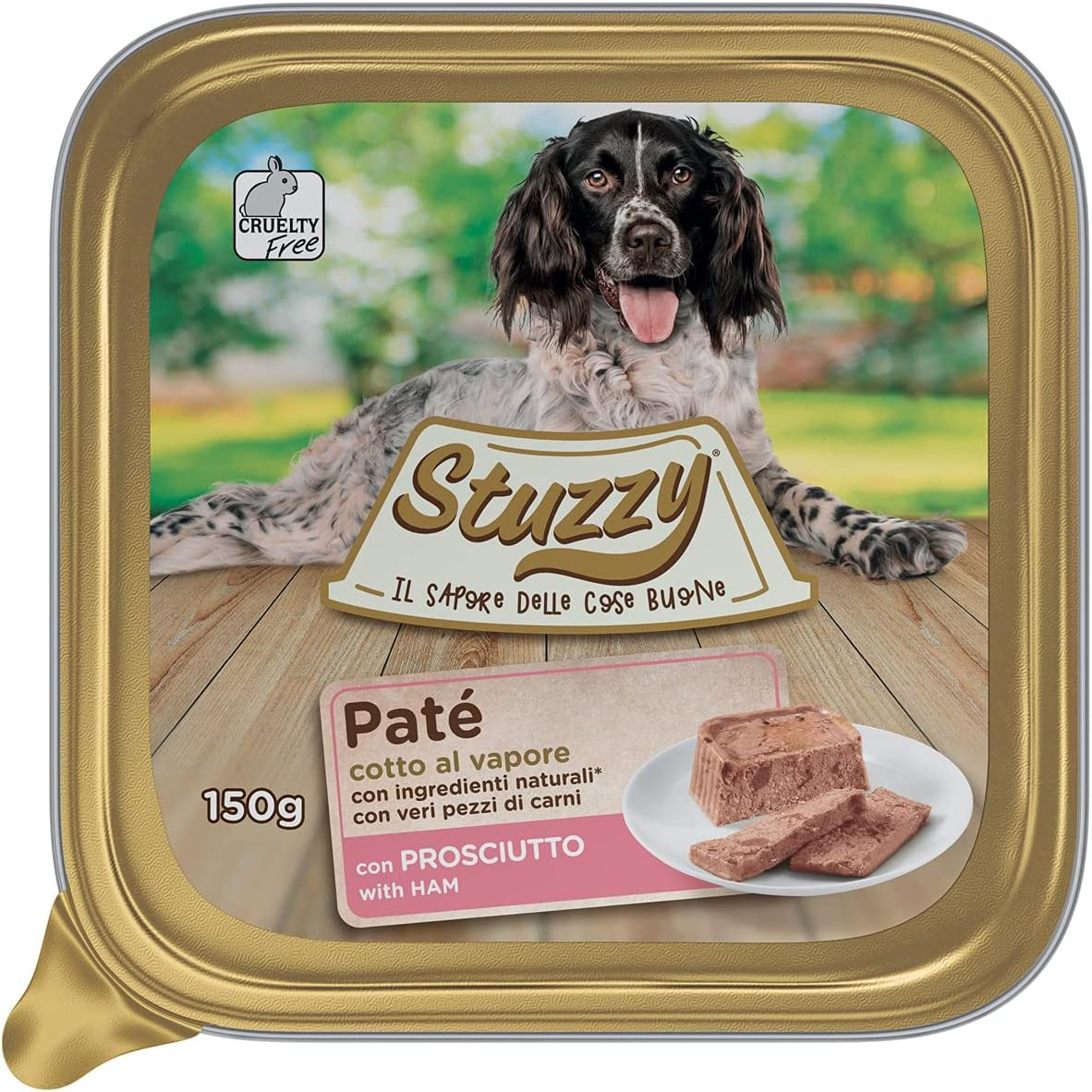 Alimento Umido Completo Cani Adulti: Paté e Pezzi Gusto Prosciutto
