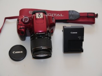 Canon EOS 1100D / Eos KissX50 12.2 MP DSLR - Roter Body (Kit m. 18-55mm)HDVid.